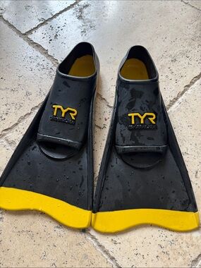 TYR Black and Yellow Swim Training Fins